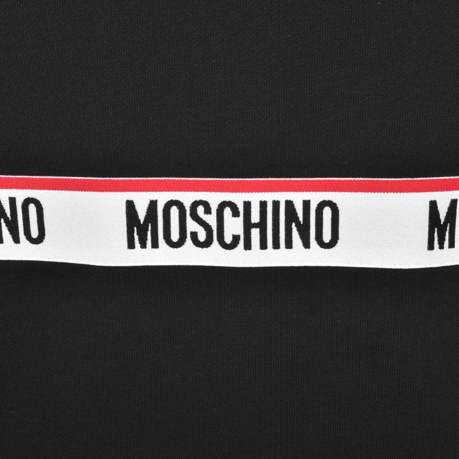 Alternative Image for ProductMoschino Logo Tape Hoodie Black3